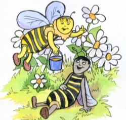 Бджола й оса - вірш про бджолу | Вірші Людмила Коваль
